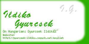 ildiko gyurcsek business card